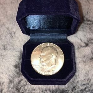 Silver Plated 1972 Eisenhower Coin